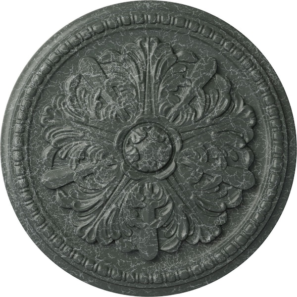 Ekena Millwork Swindon Ceiling Medallion (Fits Canopies up to 2 7/8"), 16 7/8"OD x 1 1/2"P, Athenian Green Crackle CM16SWAGC - main